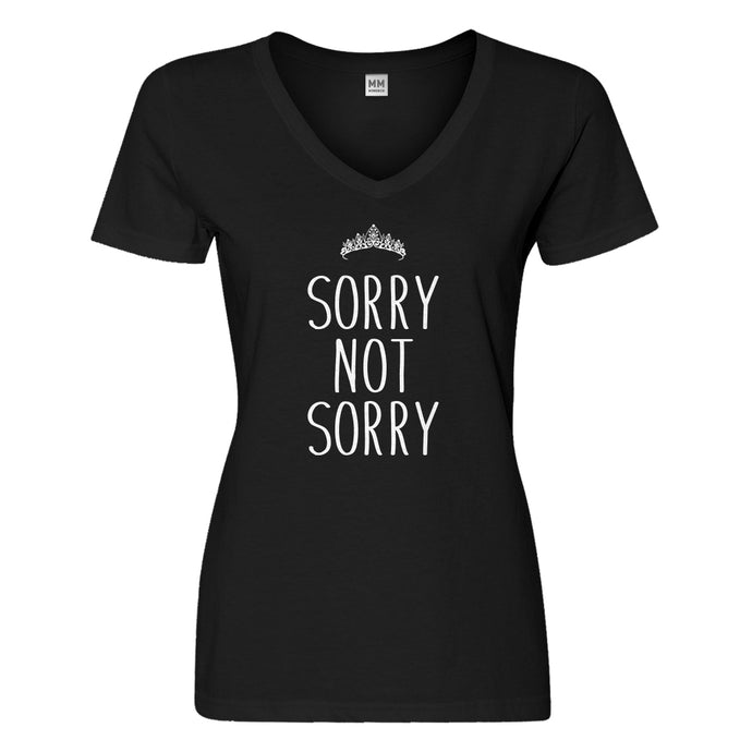 Womens Sorry Not Sorry Vneck T-shirt