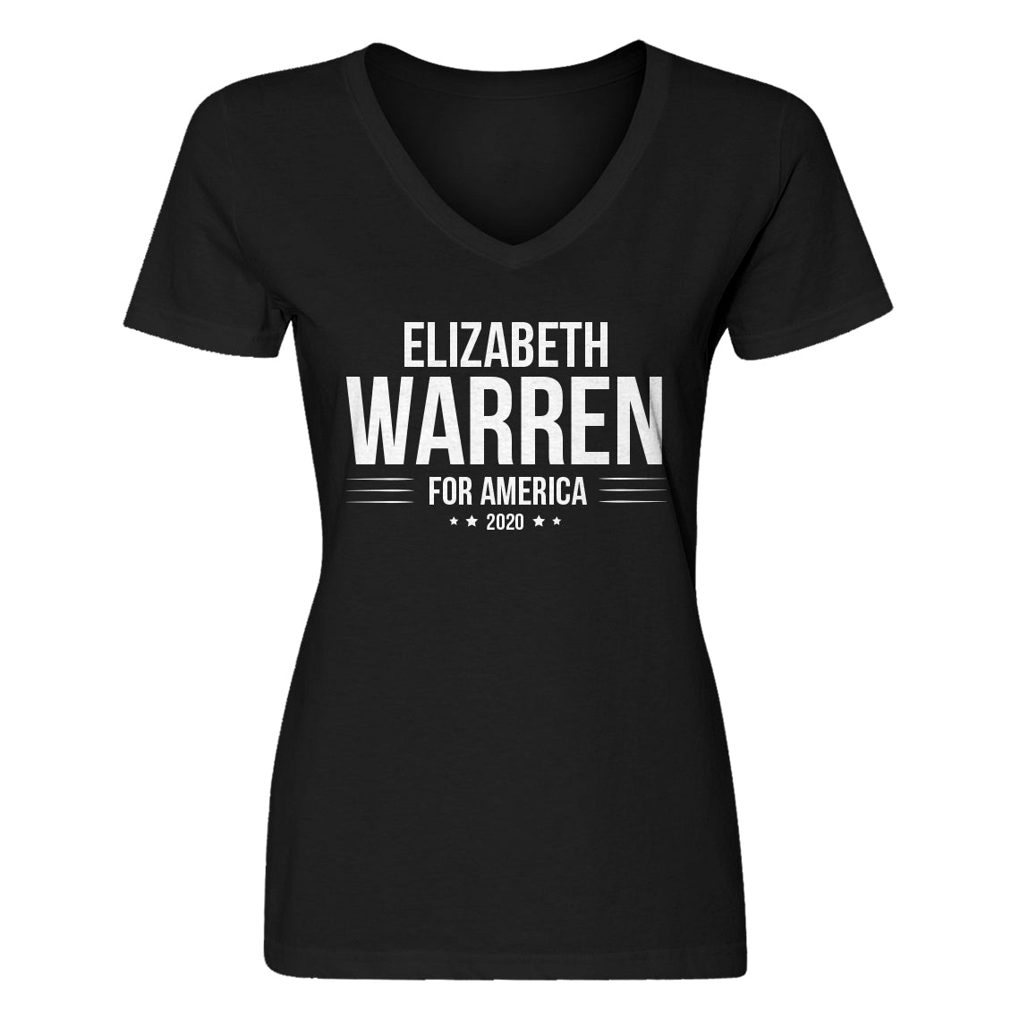 Womens ELIZABETH WARREN for President 2020 V-Neck T-shirt