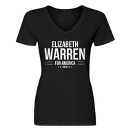 Womens ELIZABETH WARREN for President 2020 V-Neck T-shirt