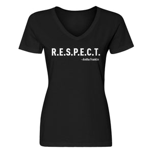 Womens RESPECT V-Neck T-shirt