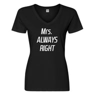 Womens Mrs. Always Right Vneck T-shirt