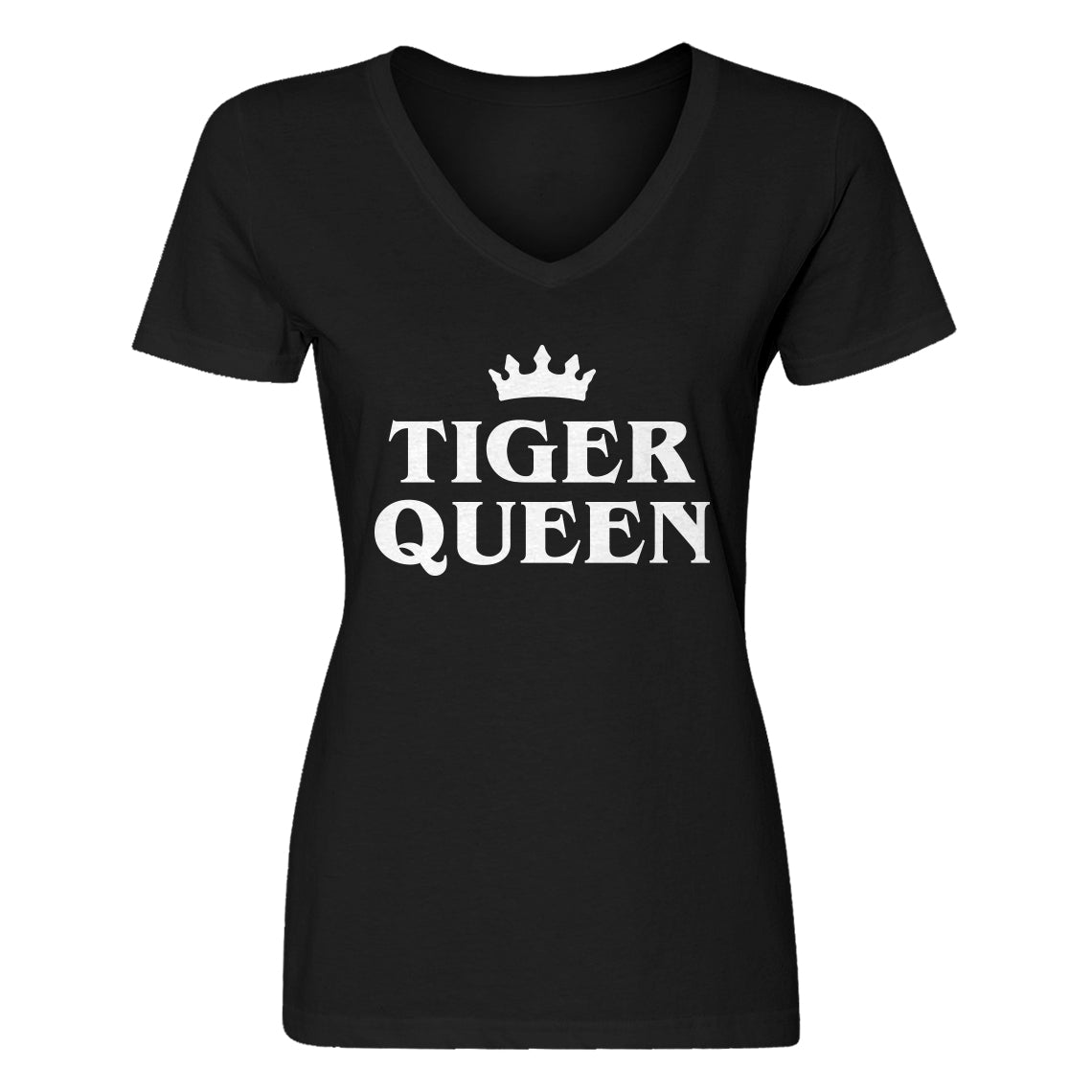 Womens Tiger Queen V-Neck T-shirt