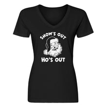 Womens Snows Out Ho's Out V-Neck T-shirt