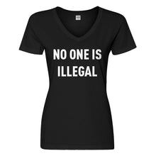 Womens No One is Illegal Vneck T-shirt