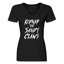 Womens Kidnap the Sandy Claws V-Neck T-shirt
