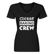 Womens Cookie Baking Crew V-Neck T-shirt