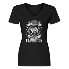 Womens Capricorn Zodiac Astrology Vneck T-shirt