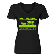 Womens Antivaxx Trail V-Neck T-shirt