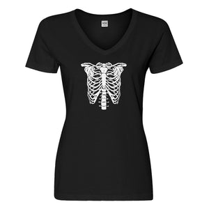 Womens Bones Costume Vneck T-shirt