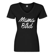 Womens Mama Bird Vneck T-shirt
