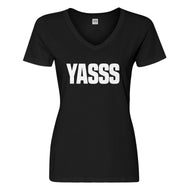 Womens Yasss Vneck T-shirt