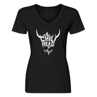 Womens Chili Head V-Neck T-shirt