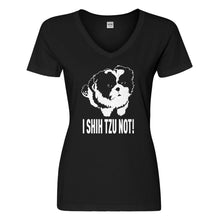 Womens I Shih Tzu Not Vneck T-shirt