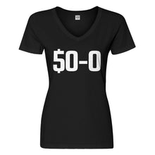 Womens 50-0 Undefeated Vneck T-shirt