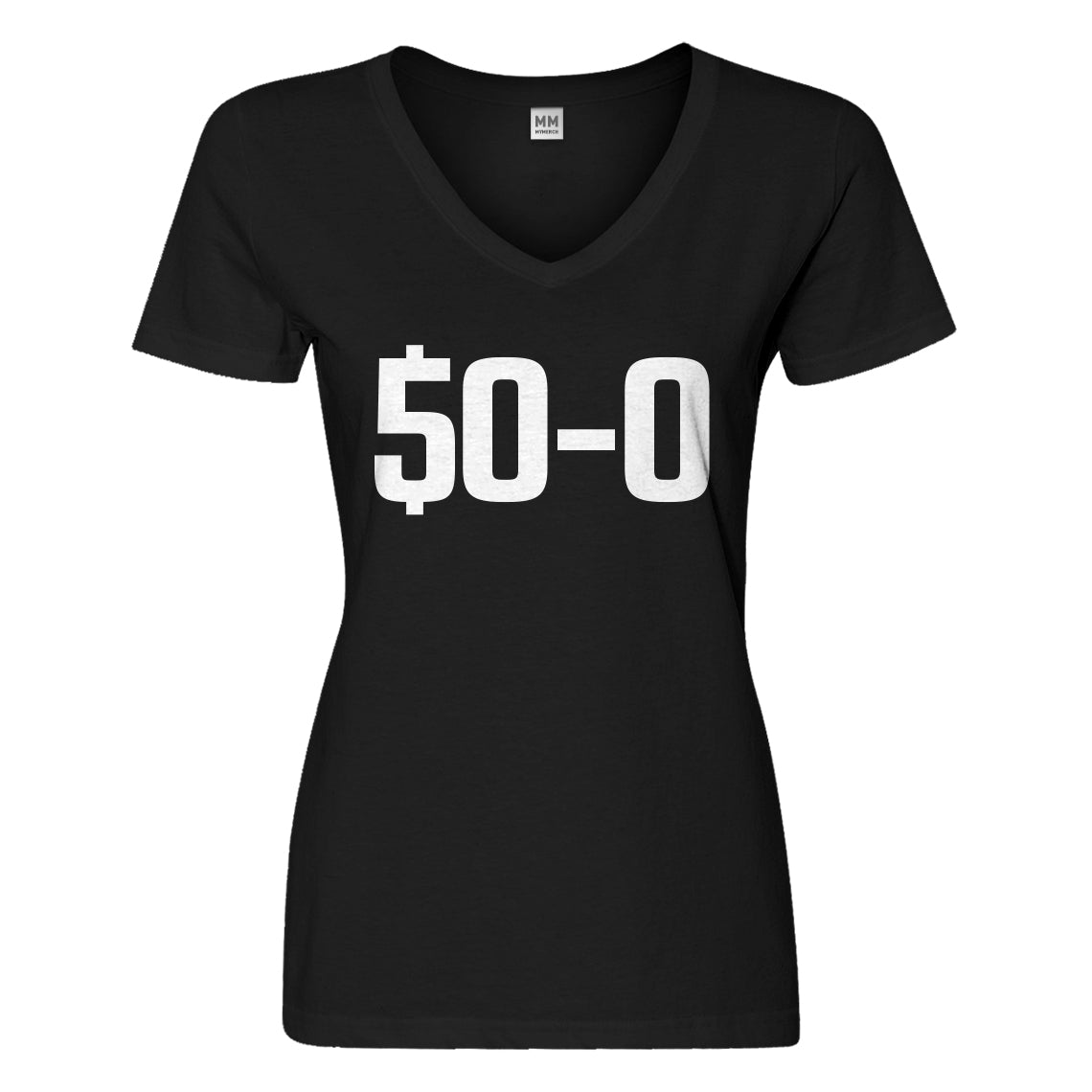 Womens 50-0 Undefeated Vneck T-shirt