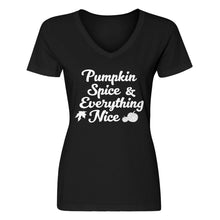 Womens Pumpkin Spice and Everything Nice V-Neck T-shirt