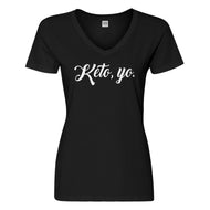 Womens Keto, Yo Vneck T-shirt