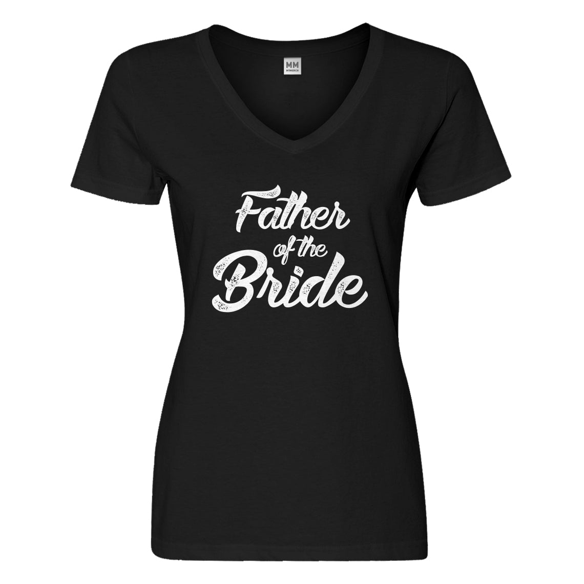 Womens Father of the Bride Vneck T-shirt