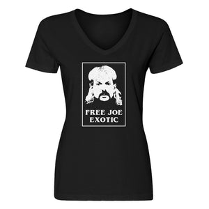 Womens Free Joe Exotic V-Neck T-shirt