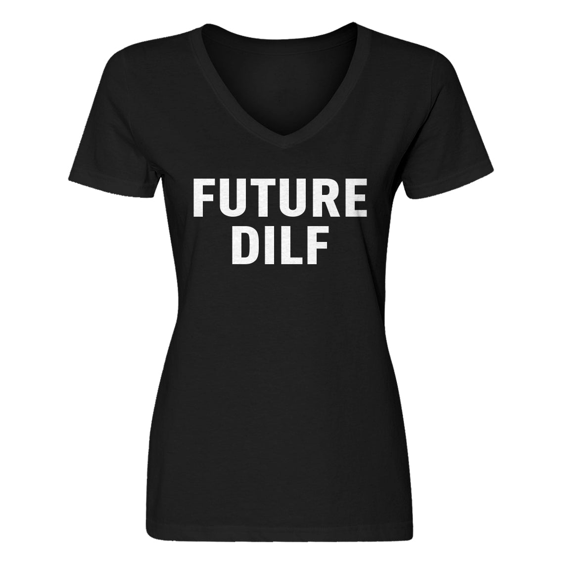 Womens FUTURE DILF V-Neck T-shirt