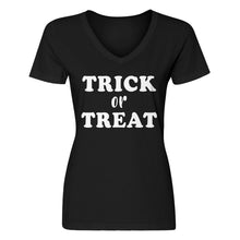 Womens Trick or Treat V-Neck T-shirt