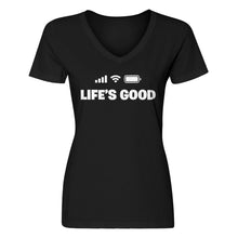 Womens Life's Good V-Neck T-shirt