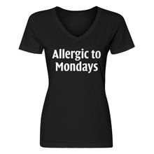 Womens Allergic to Mondays V-Neck T-shirt
