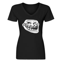 Womens Trollface V-Neck T-shirt