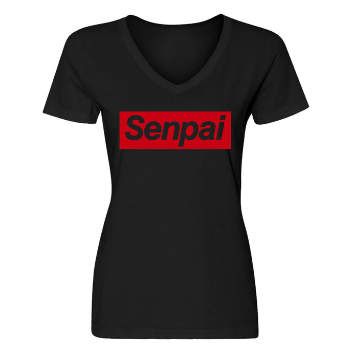 Womens Senpai Red V-Neck T-shirt