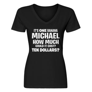 Womens Its ONE BANANA Michael V-Neck T-shirt