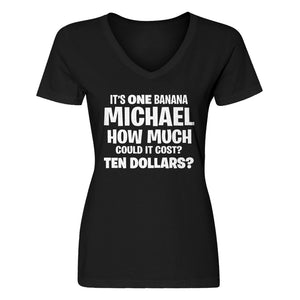 Womens Its ONE BANANA Michael V-Neck T-shirt