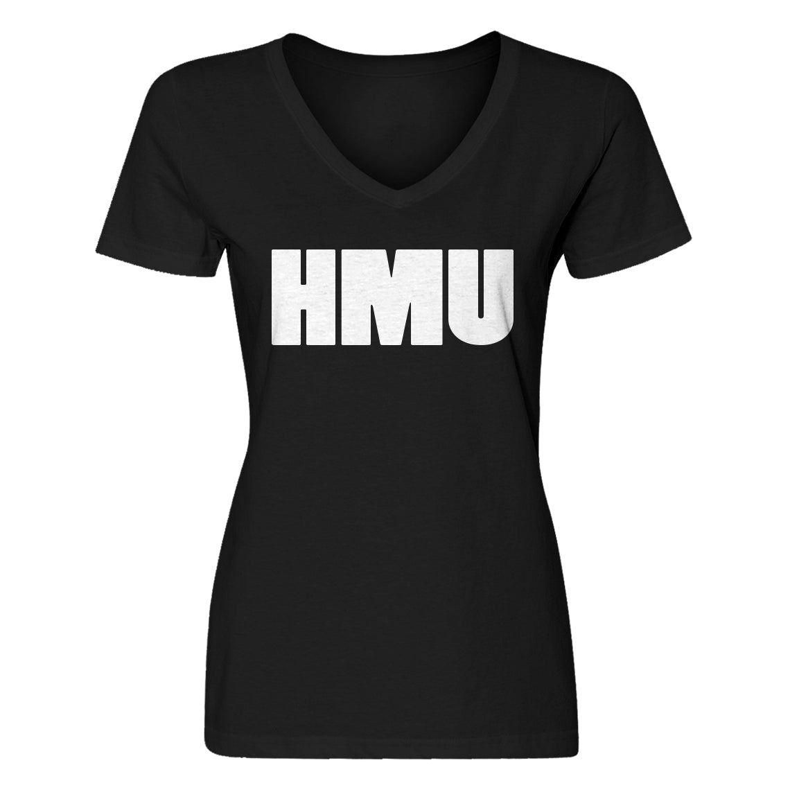 Womens hmu V-Neck T-shirt