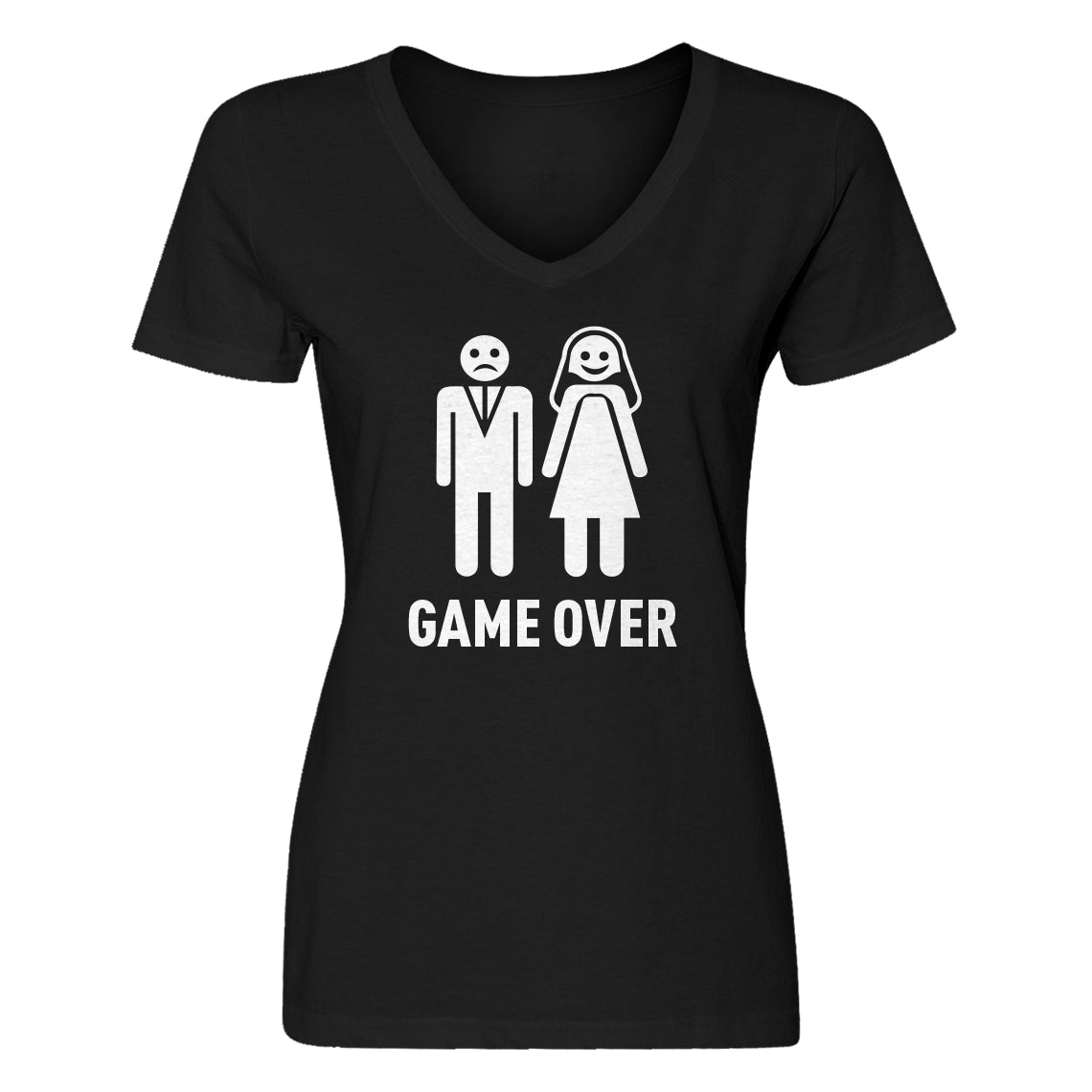 Womens Game Over V-Neck T-shirt