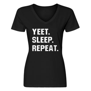 Womens Yeet Sleep Repeat V-Neck T-shirt