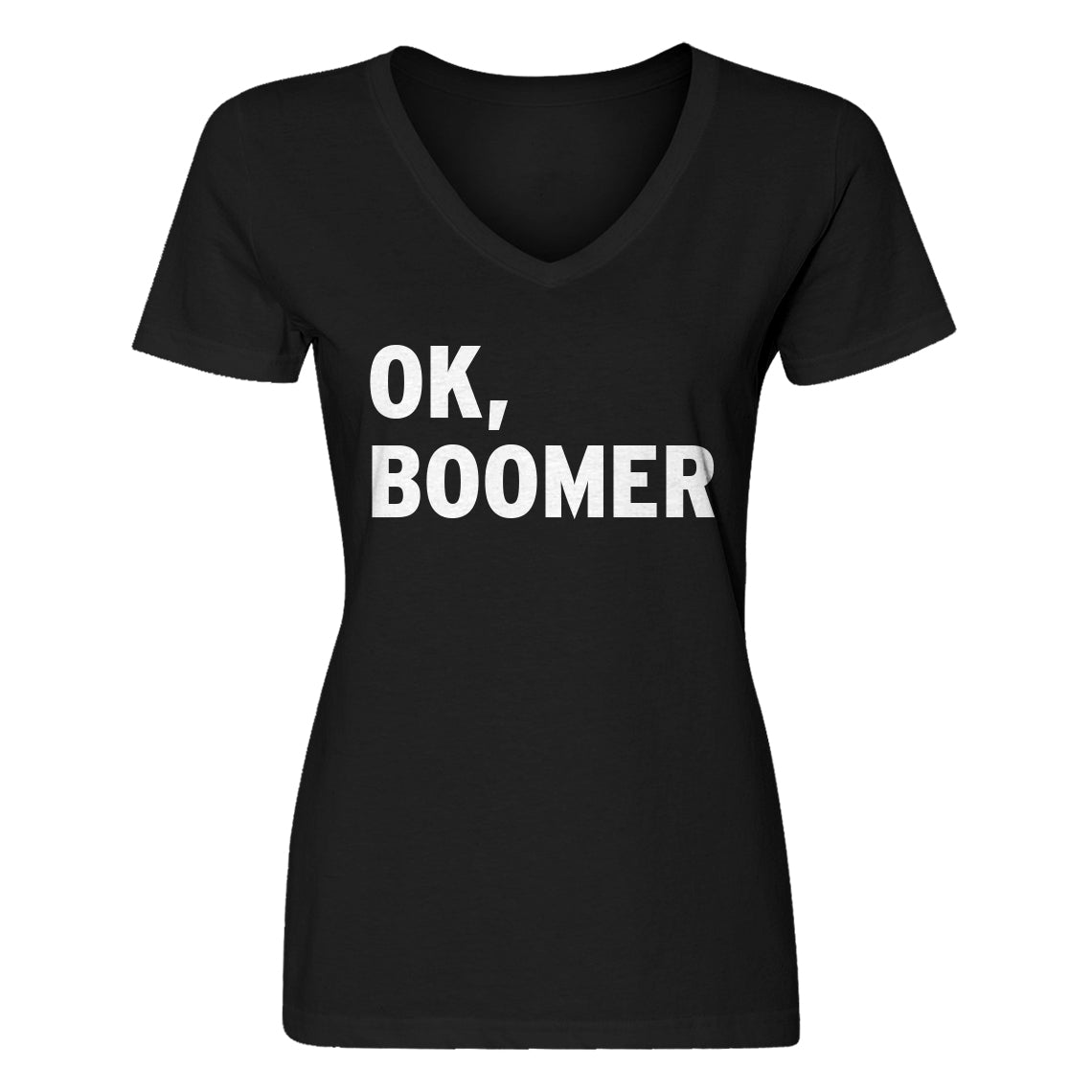 Womens Ok, Boomer V-Neck T-shirt