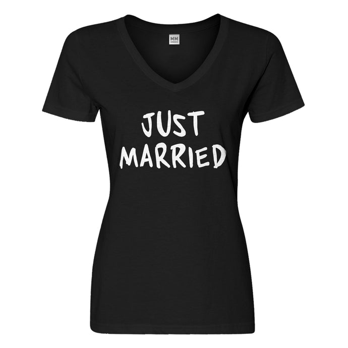 Womens Just Married Vneck T-shirt