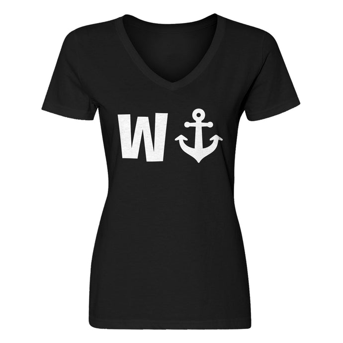 Womens Wanker V-Neck T-shirt