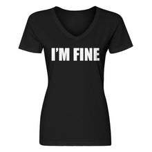 Womens I'm Fine V-Neck T-shirt