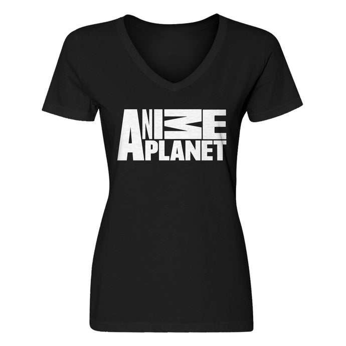 Womens Anime Planet V-Neck T-shirt