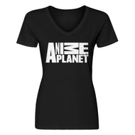 Womens Anime Planet V-Neck T-shirt