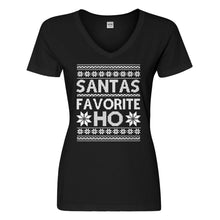 Womens Santas Favorite Ho Vneck T-shirt
