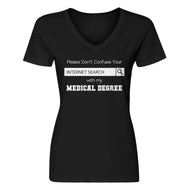Womens Don't Confuse Your Search V-Neck T-shirt