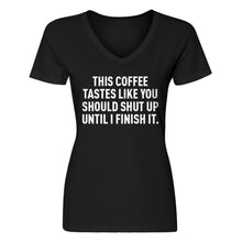 Womens This Coffee Tastes Like Shutup V-Neck T-shirt