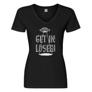 Womens Get in Loser Vneck T-shirt