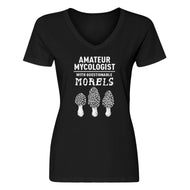 Womens Questionable Morels V-Neck T-shirt