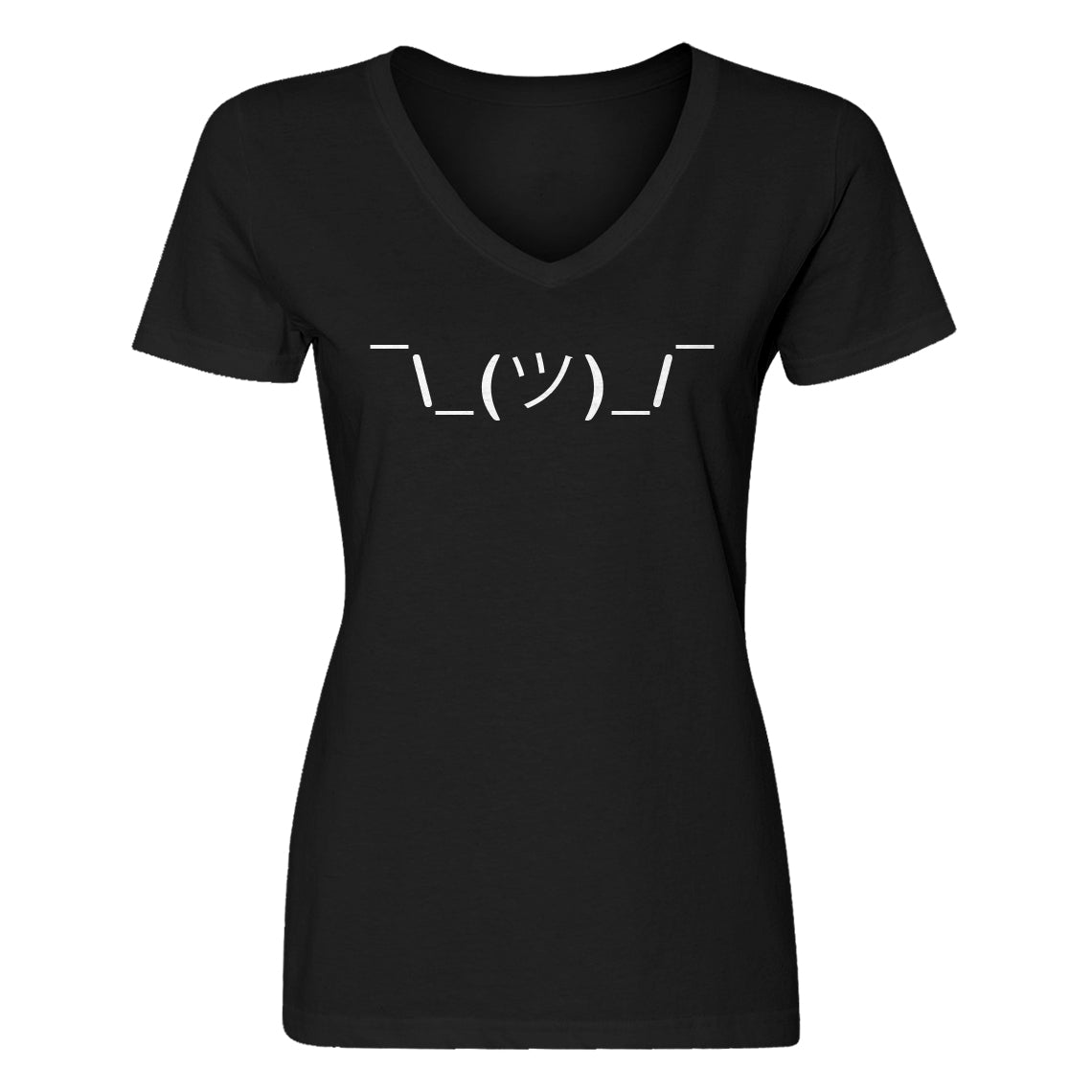 Womens ASCII Shrug Vneck T-shirt