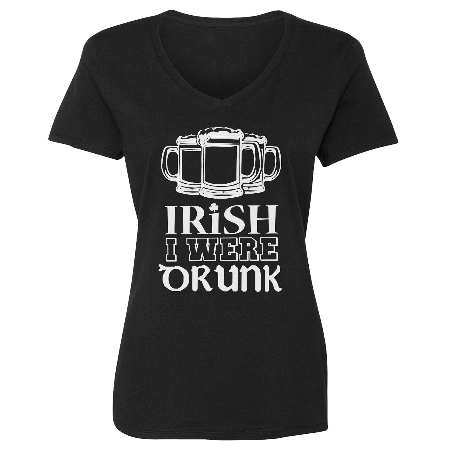 Womens Irish I Were Drunk Vneck T-shirt