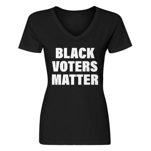 Womens BLACK VOTERS MATTER V-Neck T-shirt