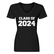 Womens Class of 2024 V-Neck T-shirt