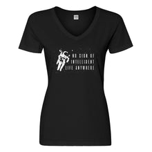 Womens No Sign of Intelligent Life Vneck T-shirt